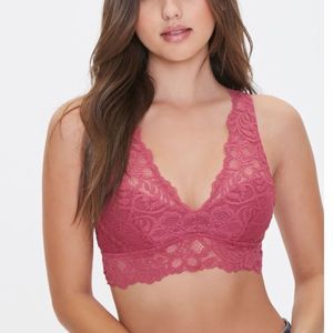 3/$30 Forever 21 Rose Pink Lace Bralette